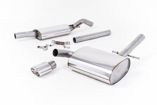 MillTek MCXVW220 Volkswagen Corrado Resonated Cat-Back with Polished Oval Tip