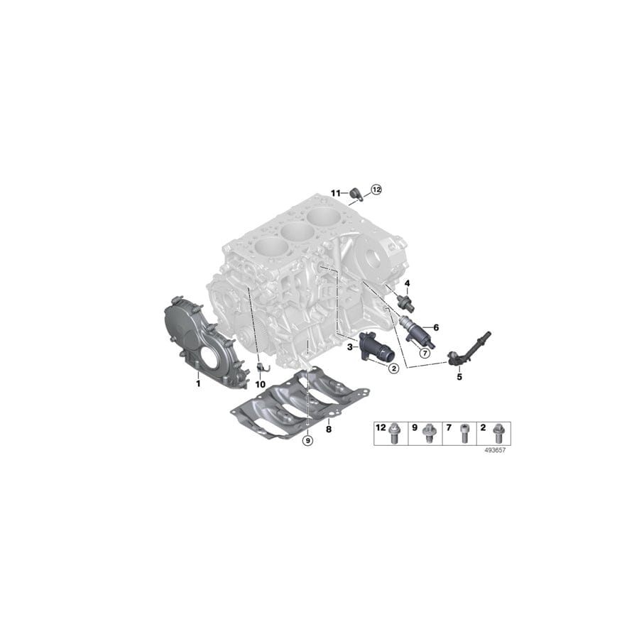 Genuine BMW 11118572125 G16 G05 F33 Asa-Bolt M8X14 10.9 (Inc. 840dX, 750dX & 120dX)
