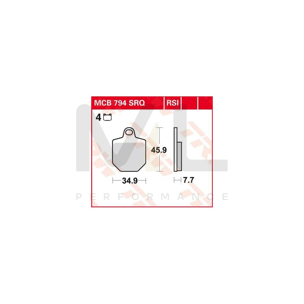 TRW Sinter Track Racing Mcb794Srq Brake Pad Set