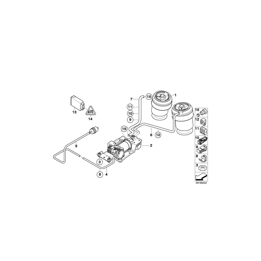 Genuine BMW 34326779758 E72 E70 Bracket, Brake Pipe, 3-Fold (Inc. X6 50iX)