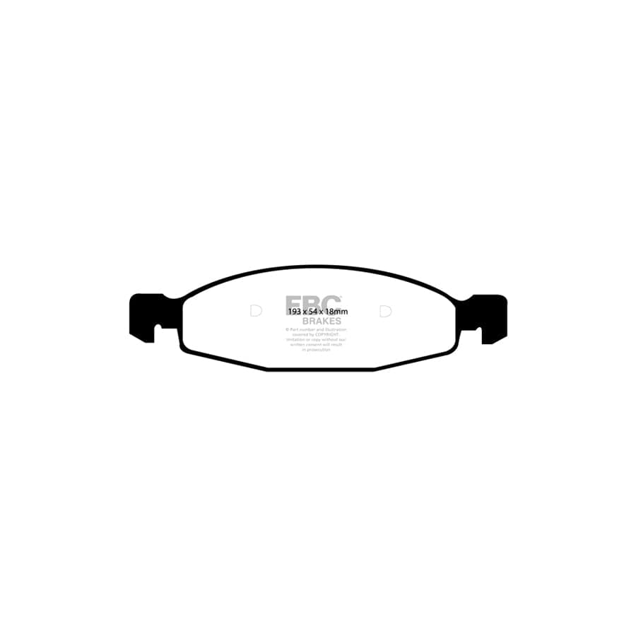 EBC PD01KF752 Jeep Grand Cherokee Greenstuff Front Brake Pad & Plain Disc Kit  - ATE Caliper 2 | ML Performance UK Car Parts
