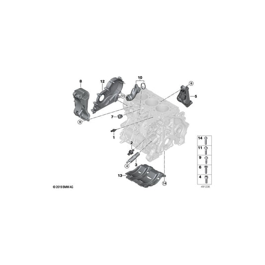 Genuine BMW 11118603190 Coolant Connection Fitting (Inc. i8)