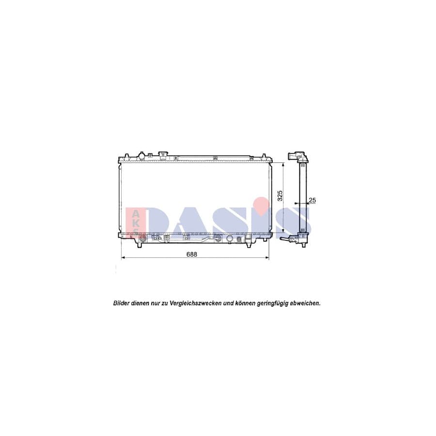 AKS Dasis 110003N Engine Radiator for Mazda 323