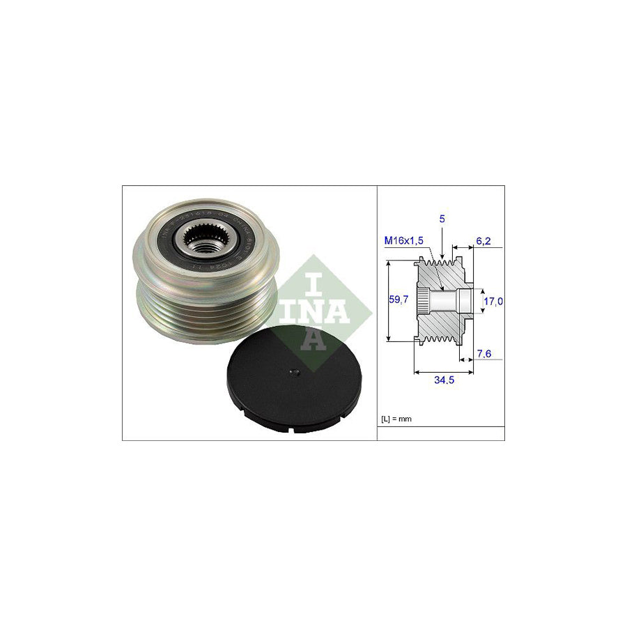 Ina 535 0034 10 Alternator Freewheel Clutch