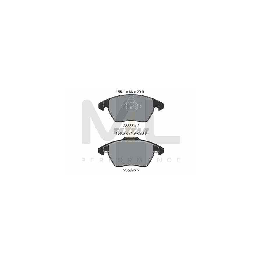 TEXTAR 2358704 Brake pad set not prepared for wear indicator