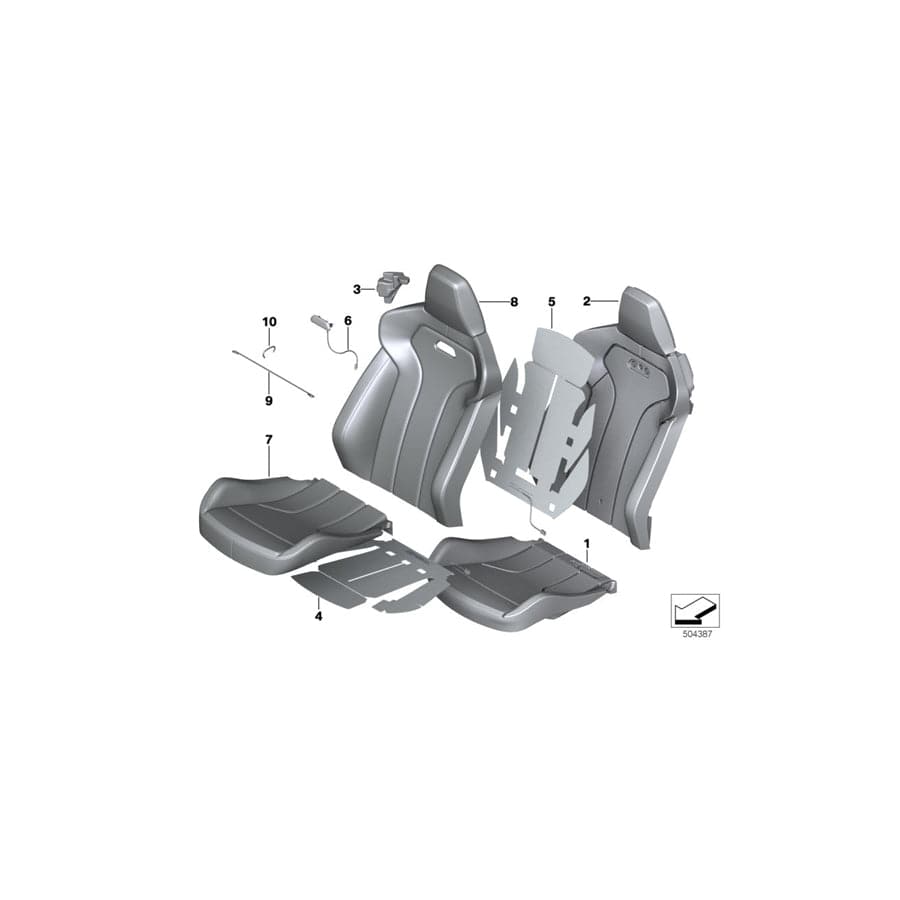 Genuine BMW 52108058460 F87 Insert, Backrest RECHTS (Inc. M2 Competition)