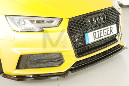 Rieger 00088226 Audi B9 F4 Front Splitter (A4 & S4) 2 | ML Performance UK Car Parts