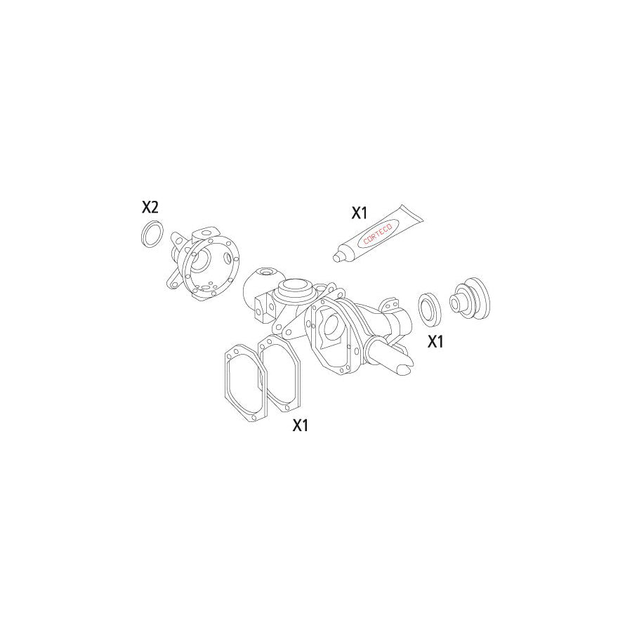 Corteco 19535844 Gasket Set, Differential Suitable for Mercedes-Benz G-Class Off-Road (W463)