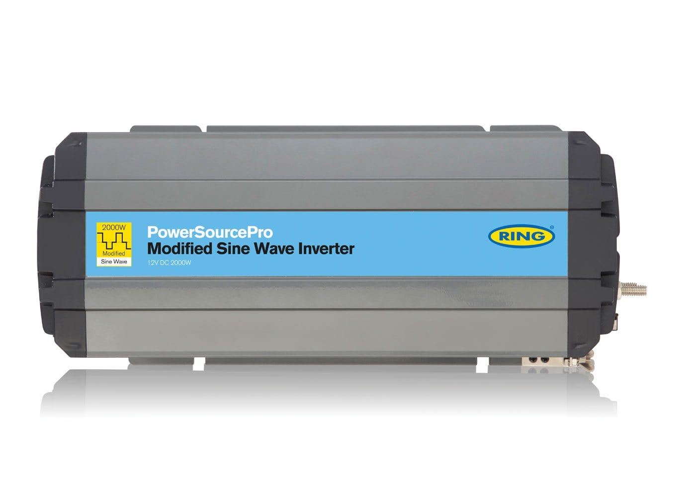 RING RINVMA20 12V DC to 230V AC, 2000W Modified Sine Wave Inverter (2 x UK Sockets)
