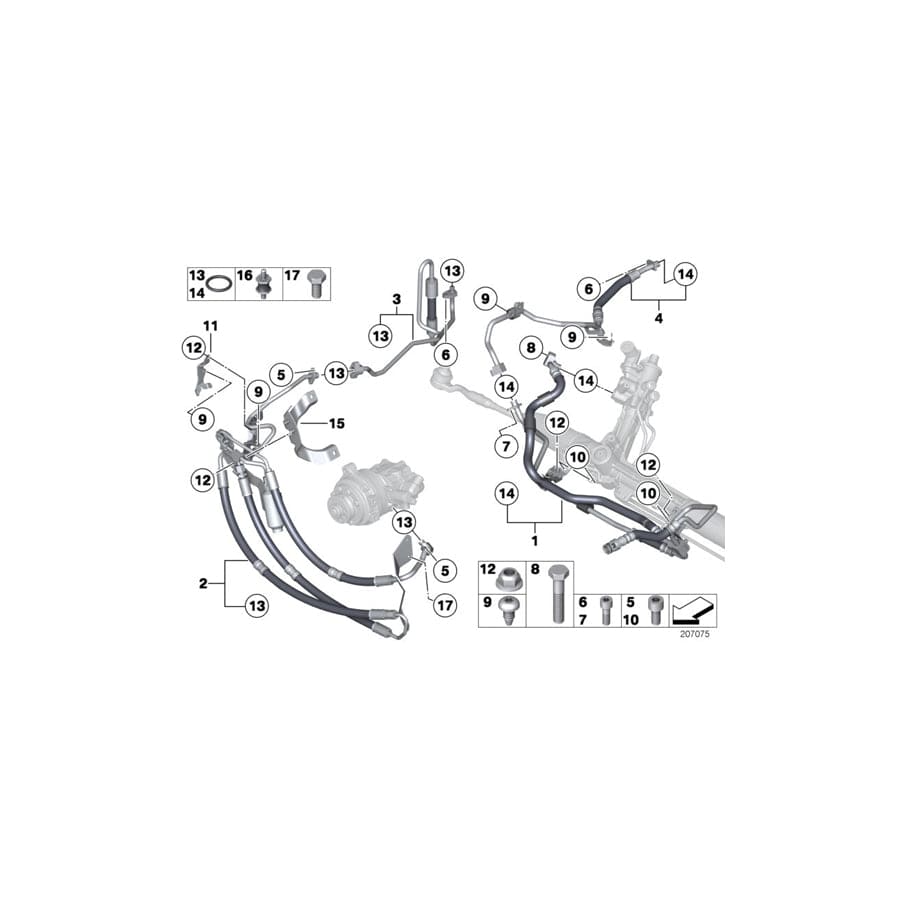 Genuine BMW 32416778532 F01 F02 Return Pipe (Inc. 760i & 760Li)