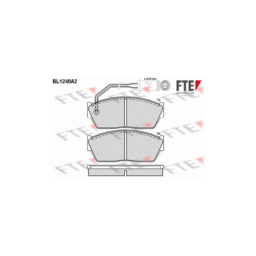 FTE Bl1240A2 Brake Pad Set for Rover 200 Saloon (Xh)
