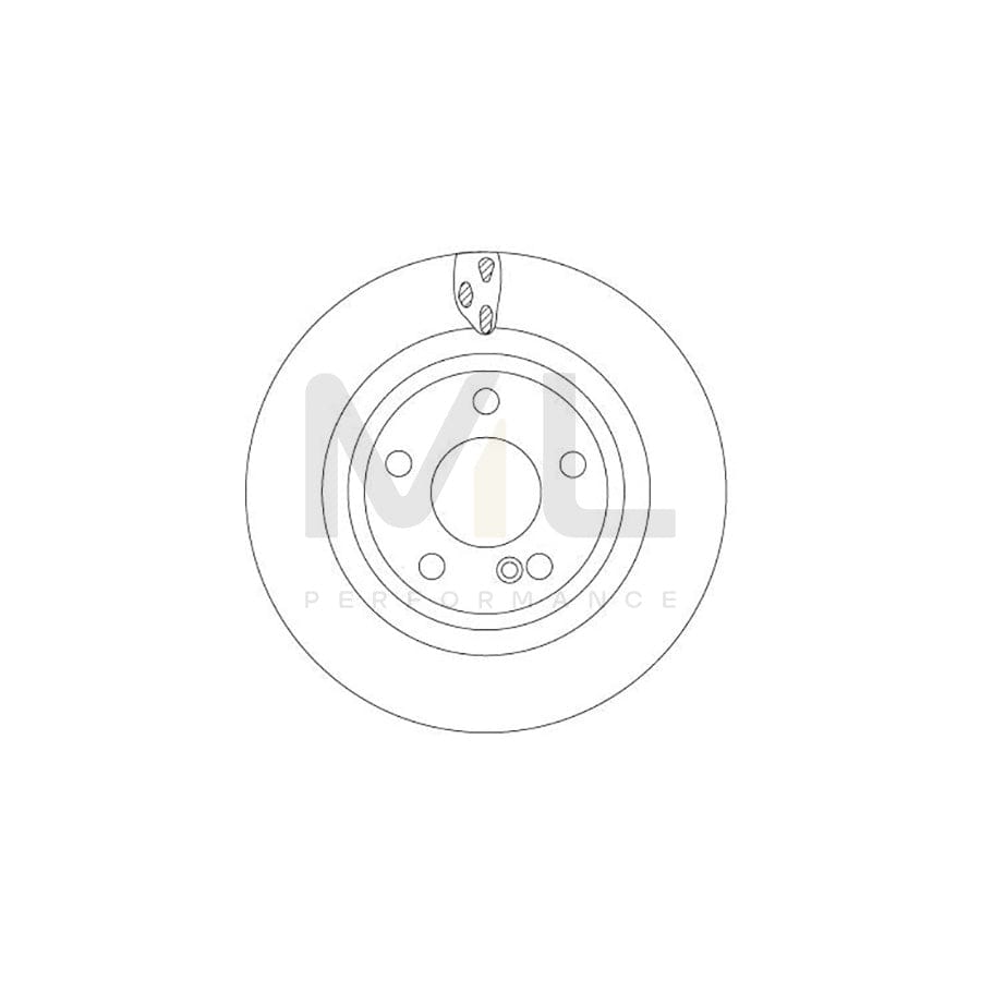 TRW DF6887 Brake Disc Vented, Painted  - 1 piece