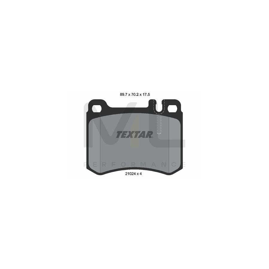 TEXTAR 2102404 Brake pad set suitable for MERCEDES-BENZ SL Convertible (R107) prepared for wear indicator