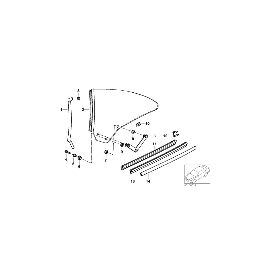 Genuine BMW 51361970353 E31 Cover Panel Outer Left (Inc. 840i, 850Ci & 850CSi)