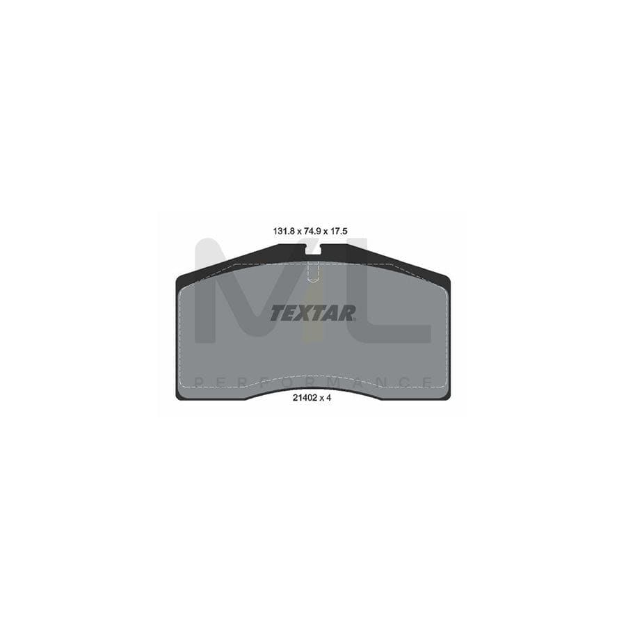 TEXTAR 2140201 Brake pad set prepared for wear indicator