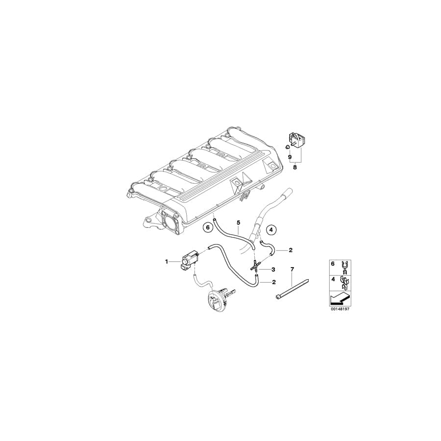 Genuine BMW 11657796093 F01 F02 F10 Distribution Piece D=4mm (Inc. 750LdX, X6 40dX & 535d)