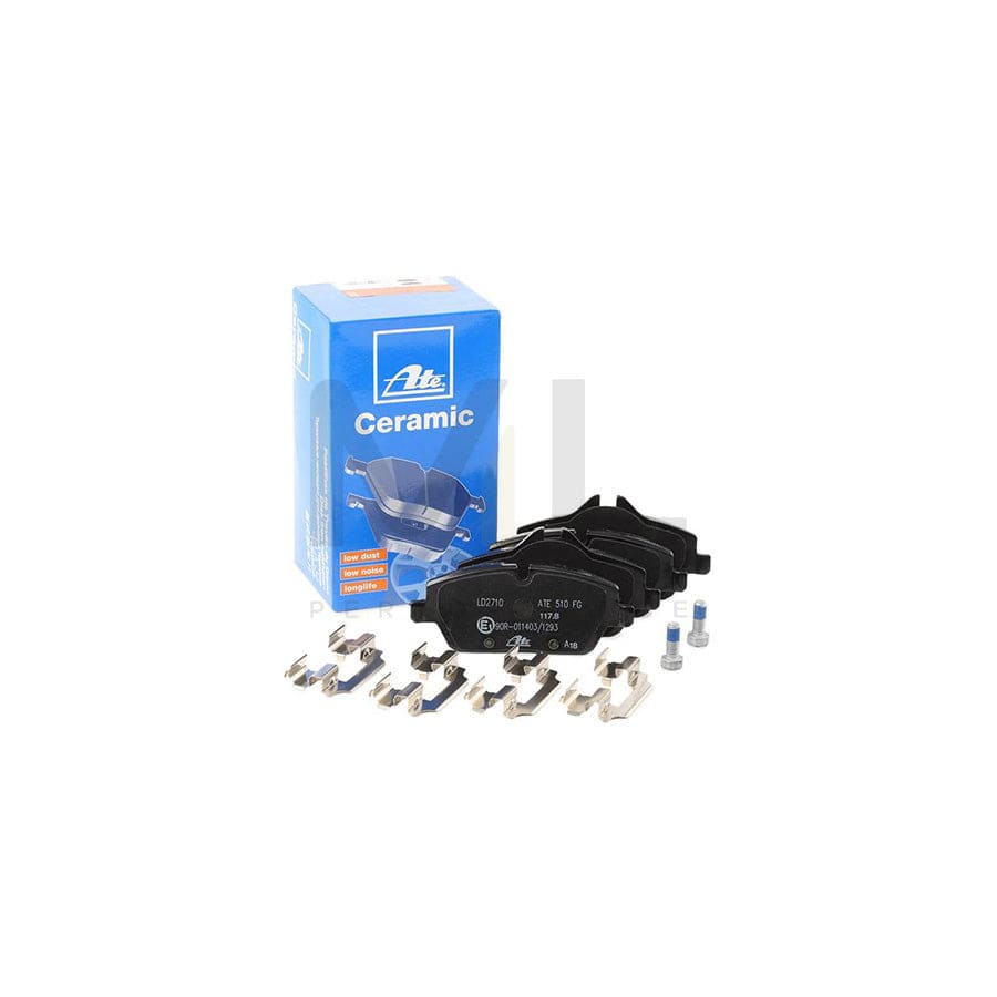 ATE Ceramic 13.0470-2710.2 Brake pad set excl. wear warning contact, prepared for wear indicator, with brake caliper screws, with accessories