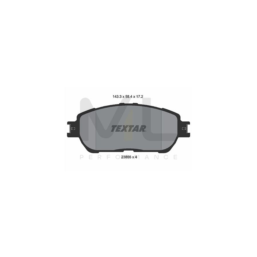 TEXTAR 2385503 Brake pad set for TOYOTA Tacoma II Pickup (_N2_) not prepared for wear indicator