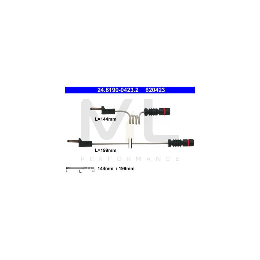 ATE 24.8190-0423.2 Brake pad wear sensor suitable for MERCEDES-BENZ Sprinter 5-T Platform/Chassis (W905)