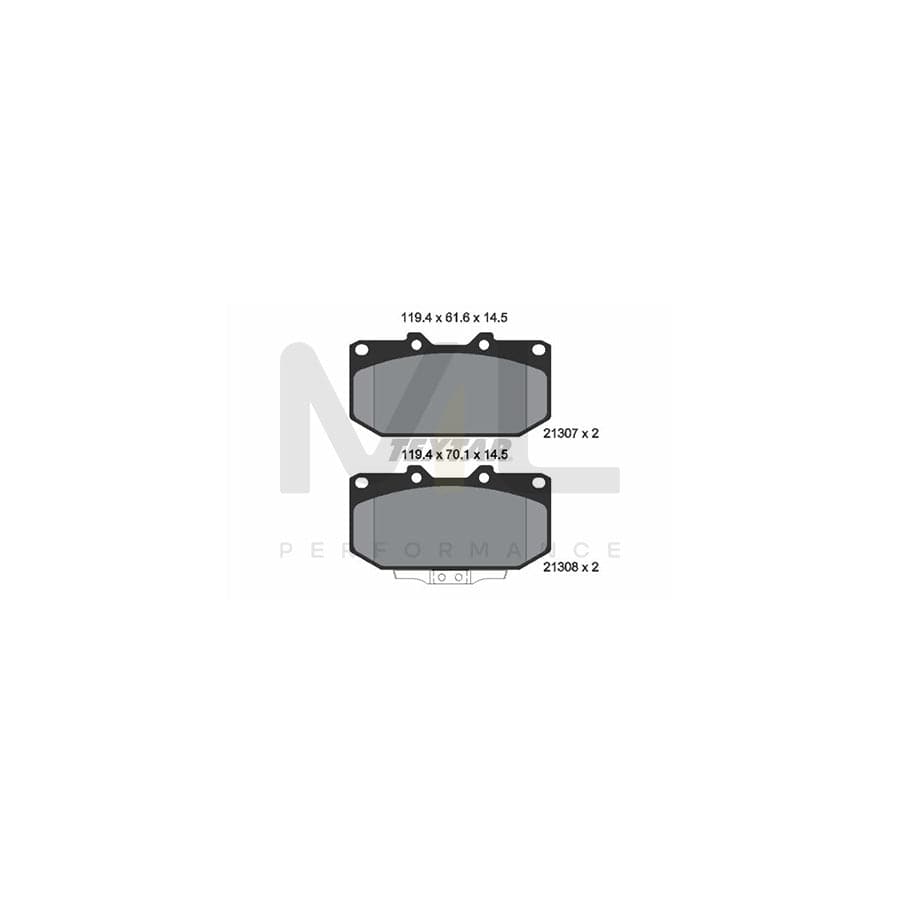 TEXTAR 2130701 Brake pad set with acoustic wear warning