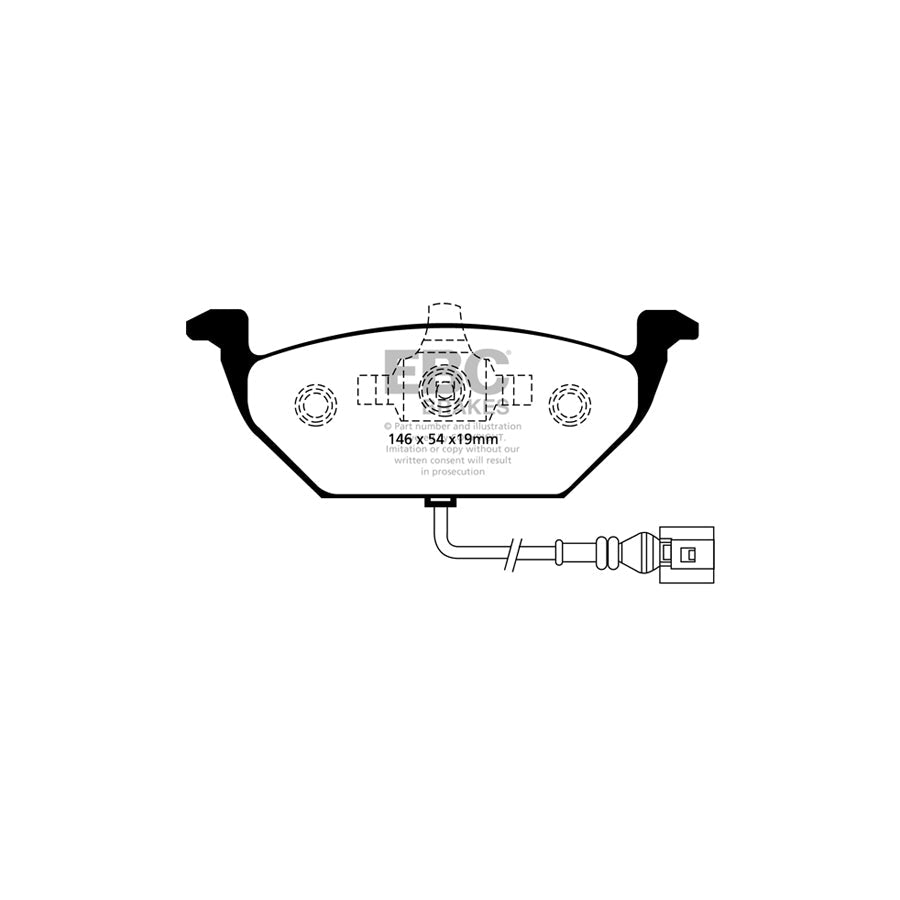 EBC PLK1212 Audi A3 Yellowstuff Pads and Brake Line Performance Pack - Bosch Caliper 2 | ML Performance UK Car Parts