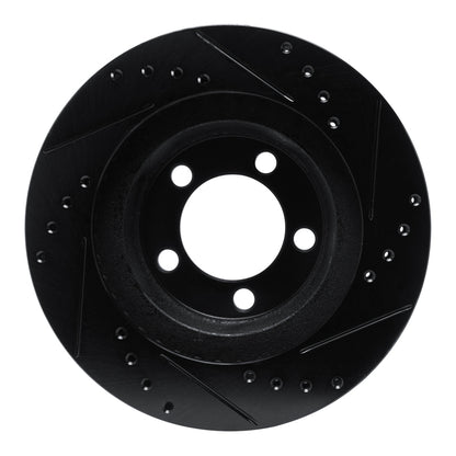 R1 Concepts R1 67-67 Ford Thunderbird Front Left Drilled & Slotted Black Brake Rotor