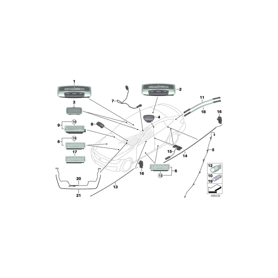 Genuine BMW 63319354147 F36 F32 F33 Optical Conductor, Radio / Ihka Controls (Inc. 430i, 435dX & 420iX)