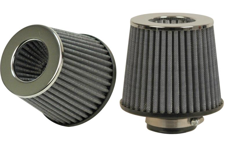 Vibrant Open Funnel Perf Air Filter (5in Cone O.D. x 5in Tall x 4.5in inlet I.D.) Chrome Filter Cap