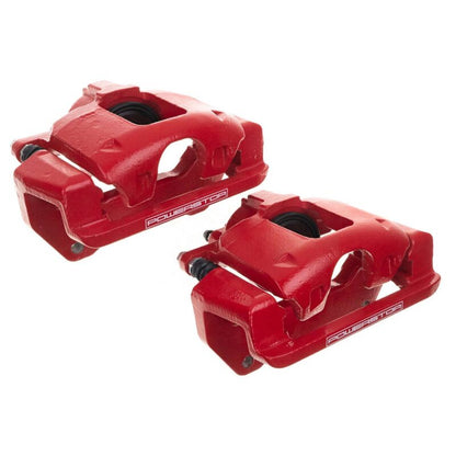 PowerStop Power Stop 07-18 Jeep Wrangler JK Front Red Caliper Pair w/Bracket