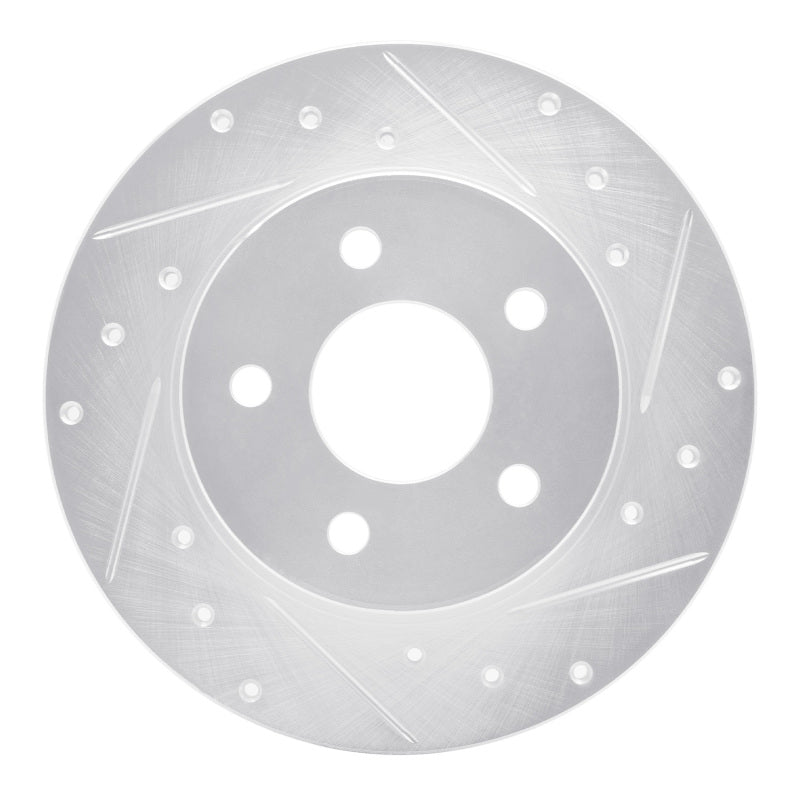 R1 Concepts R1 04-12 Chevrolet Malibu Rear Right Drilled & Slotted Silver Brake Rotor