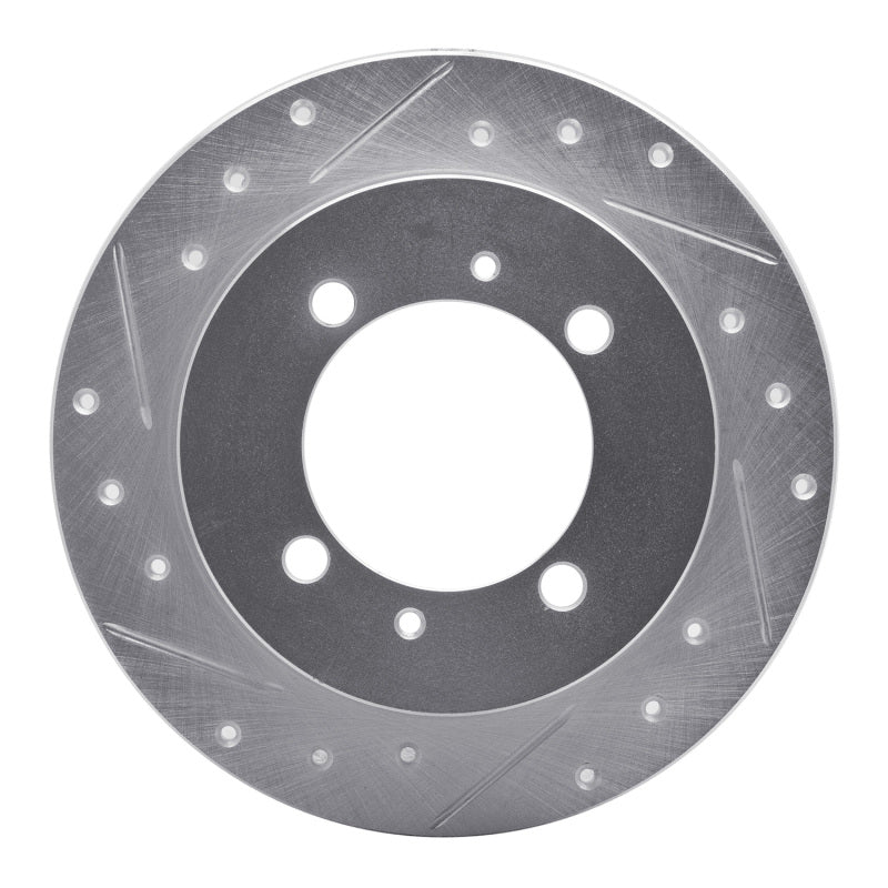 R1 Concepts R1 94-98 Hyundai SONATA Rear Left Drilled & Slotted Silver Brake Rotor
