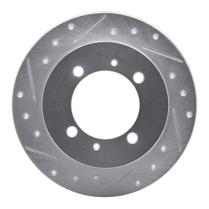 R1 Concepts R1 94-98 Hyundai SONATA Rear Left Drilled & Slotted Silver Brake Rotor