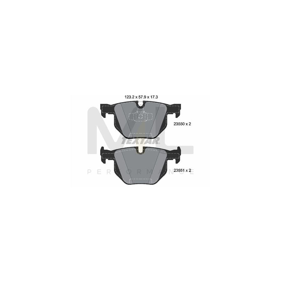 TEXTAR epad 2355081 Brake pad set prepared for wear indicator