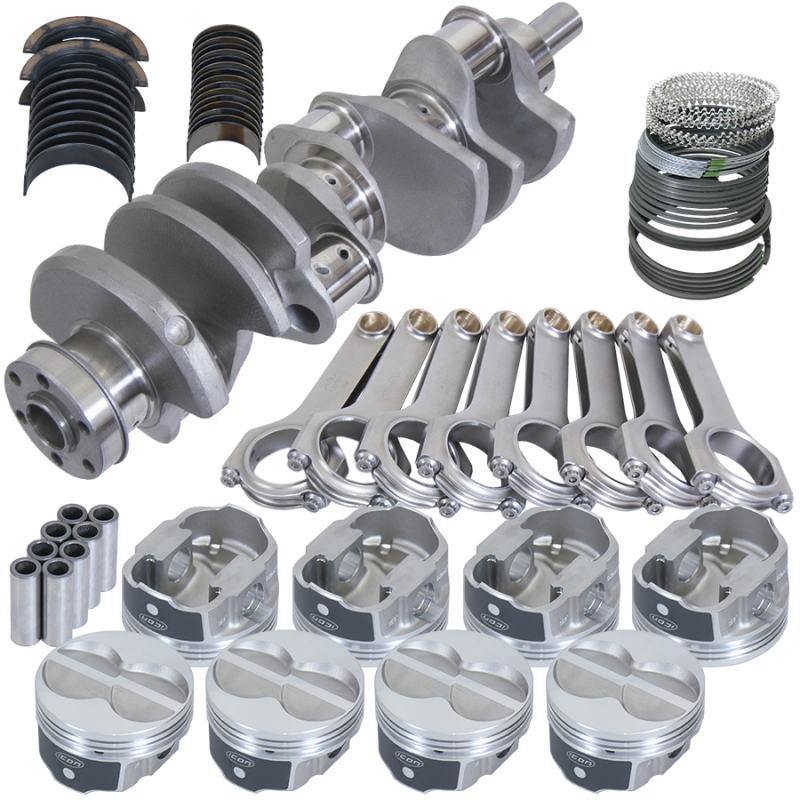 Eagle Ford 351W 4.000in Crank 6.200in H-Beam -11cc Flat Top 4.000in Pistons Rotating Assembly