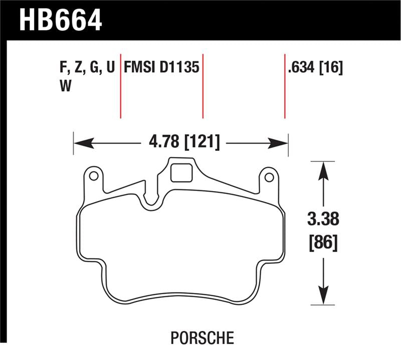 Hawk Performance Hawk 05-08 Porsche 911 Carrera / 08 Boxster / 07-08 Cayman Front DTC-60 Brake Pads
