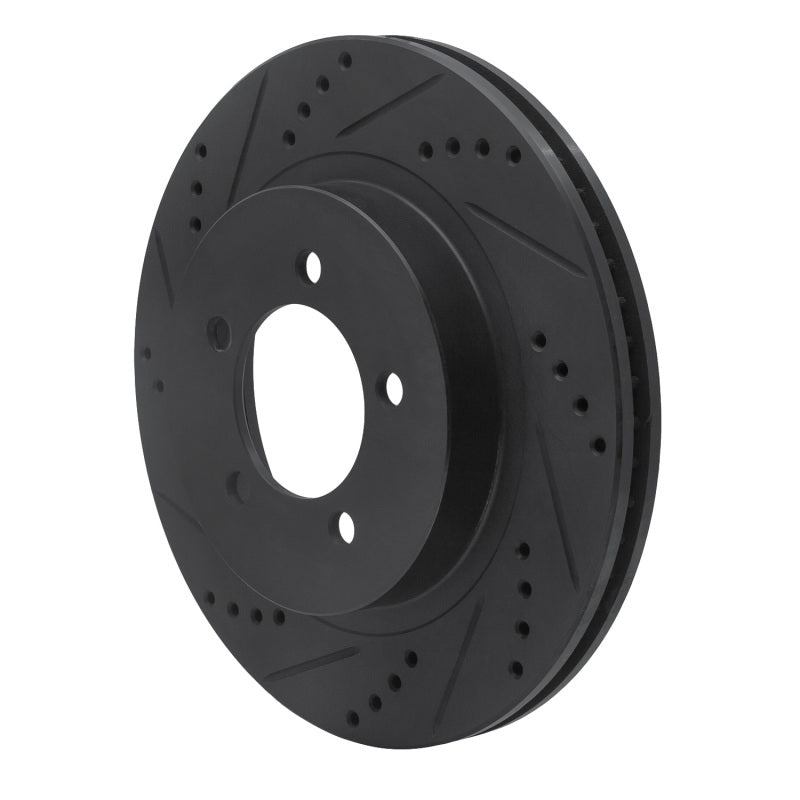 R1 Concepts R1 02-05 Ford Explorer Front Left Drilled & Slotted Black Brake Rotor