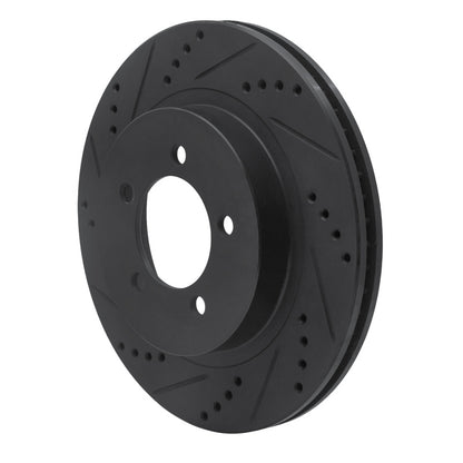 R1 Concepts R1 02-05 Ford Explorer Front Left Drilled & Slotted Black Brake Rotor