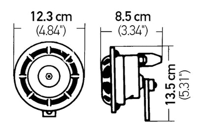 Hella Supertone Horn Set 24V 84w Black