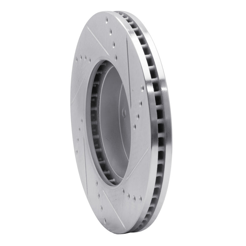R1 Concepts R1 15-19 Subaru Legacy Front Left Drilled & Slotted Silver Brake Rotor