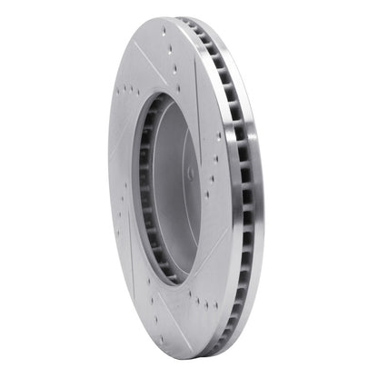 R1 Concepts R1 15-19 Subaru Legacy Front Left Drilled & Slotted Silver Brake Rotor