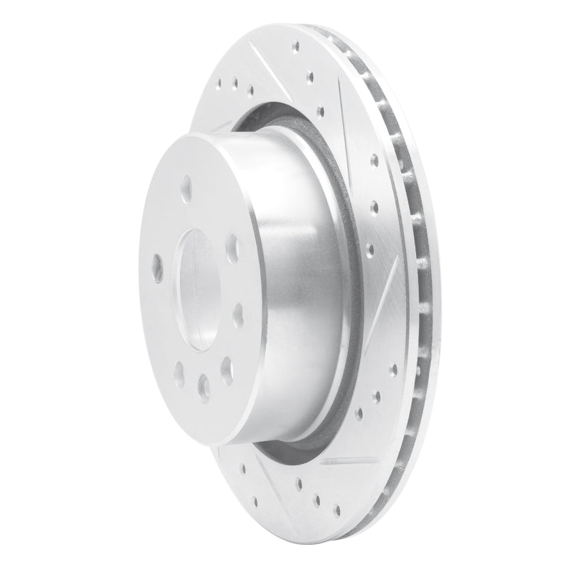 R1 Concepts R1 01-01 Cadillac CATERA Rear Right Drilled & Slotted Silver Brake Rotor