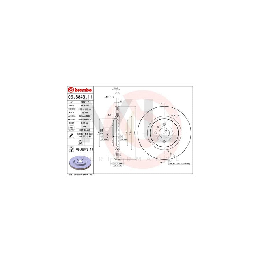 brembo-coated-disc-line-09-6843-11-brake-disc-for-fiat-coupe-175-internally-vented-coated-with-bolts-screws