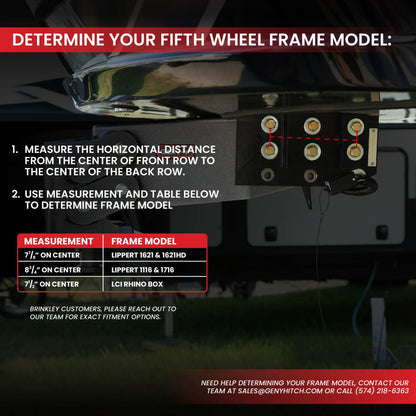 GEN-Y Hitch Gen-Y Nomad Static 5th Wheel to Gooseneck - 6.5K TW 30K Tow - Texture Black (Rhino Frames)