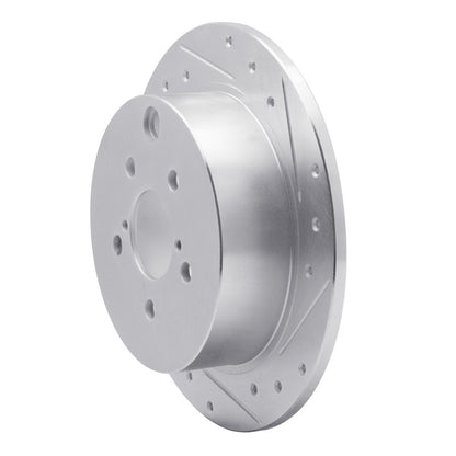 R1 Concepts R1 12-23 Subaru Impreza Rear Right Drilled & Slotted Silver Brake Rotor