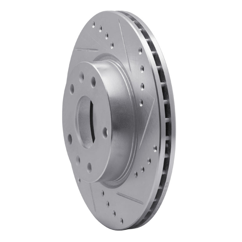 R1 Concepts R1 02-05 Land Rover Freelander Front Right Drilled & Slotted Silver Brake Rotor