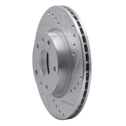 R1 Concepts R1 02-05 Land Rover Freelander Front Right Drilled & Slotted Silver Brake Rotor