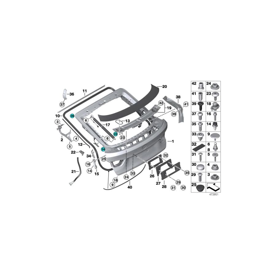 Genuine BMW 51127409306 F36 Sealing Tape (Inc. 430d, 420iX & 430dX)