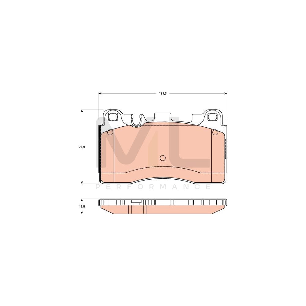 TRW Gdb1906 Brake Pad Set Prepared For Wear Indicator