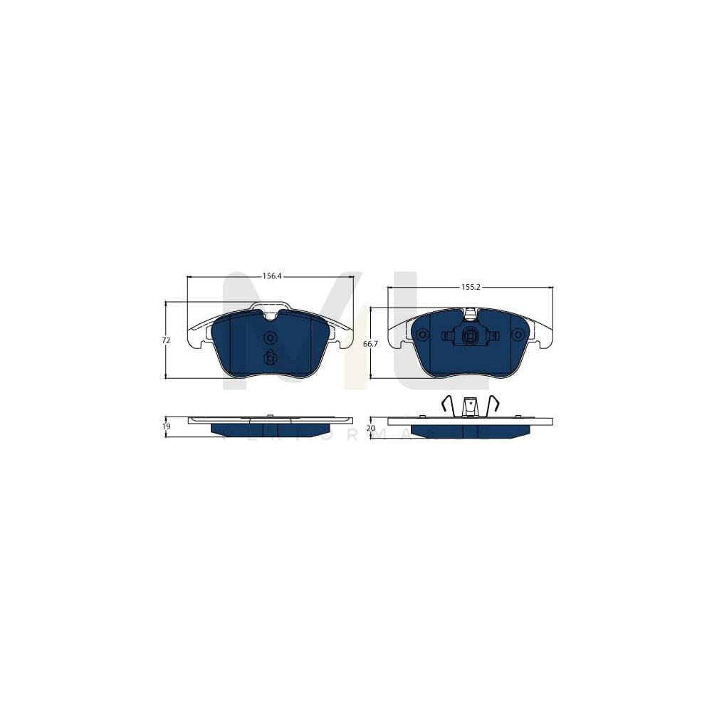 TRW Gdb1683Bte Brake Pad Set For Volvo V60 I (155, 157) Not Prepared For Wear Indicator