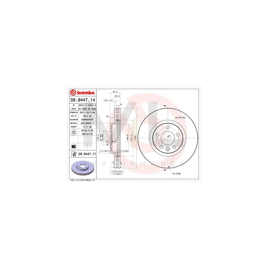 brembo-09-9447-14-brake-disc-internally-vented-high-carbon